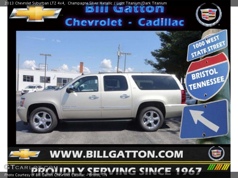 Champagne Silver Metallic / Light Titanium/Dark Titanium 2013 Chevrolet Suburban LTZ 4x4