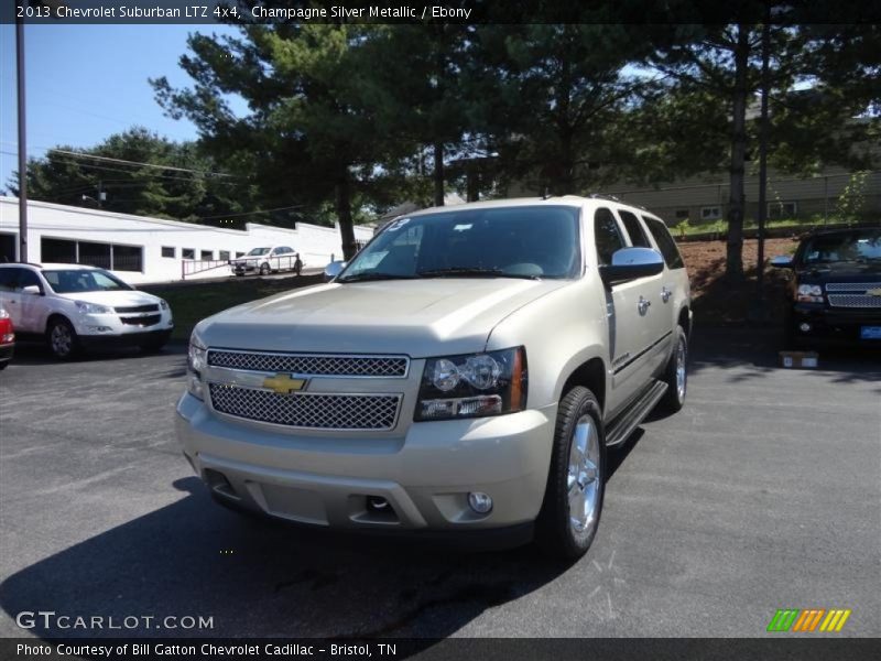 Champagne Silver Metallic / Ebony 2013 Chevrolet Suburban LTZ 4x4