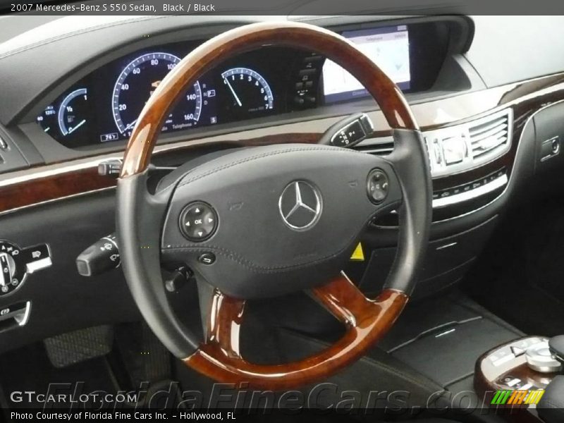 Black / Black 2007 Mercedes-Benz S 550 Sedan