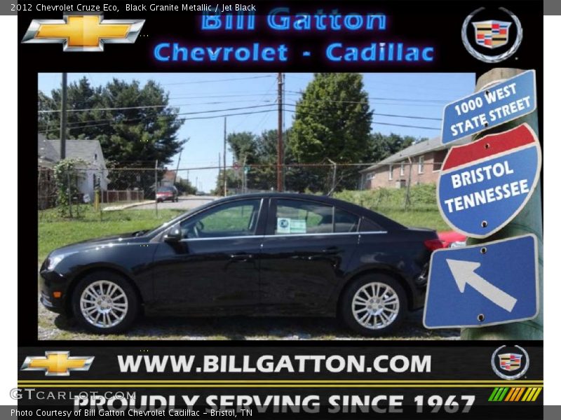 Black Granite Metallic / Jet Black 2012 Chevrolet Cruze Eco