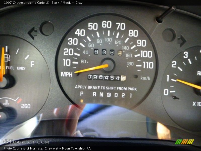 Black / Medium Gray 1997 Chevrolet Monte Carlo LS