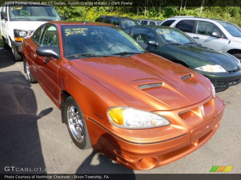 Fusion Orange Metallic / Dark Pewter 2004 Pontiac Grand Am GT Sedan