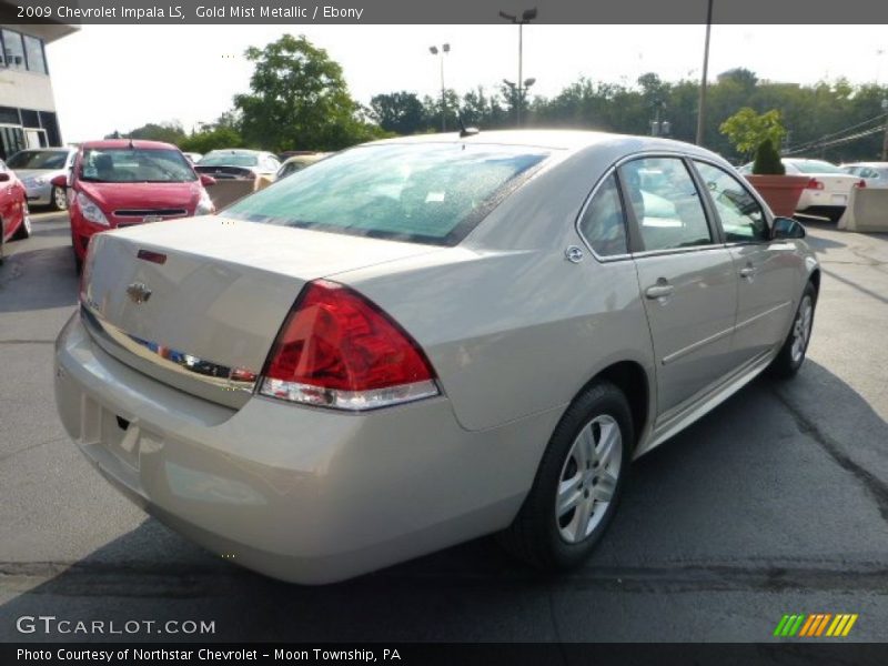 Gold Mist Metallic / Ebony 2009 Chevrolet Impala LS