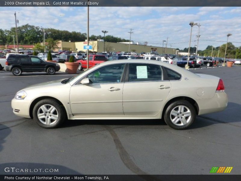 Gold Mist Metallic / Ebony 2009 Chevrolet Impala LS