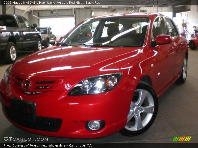 Velocity Red Mica / Black/Red 2005 Mazda MAZDA3 s Hatchback