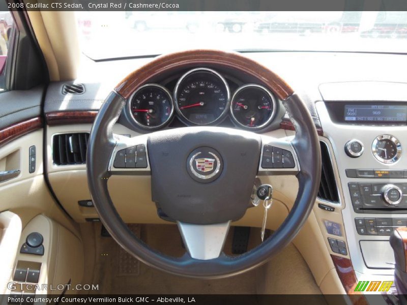 Crystal Red / Cashmere/Cocoa 2008 Cadillac CTS Sedan