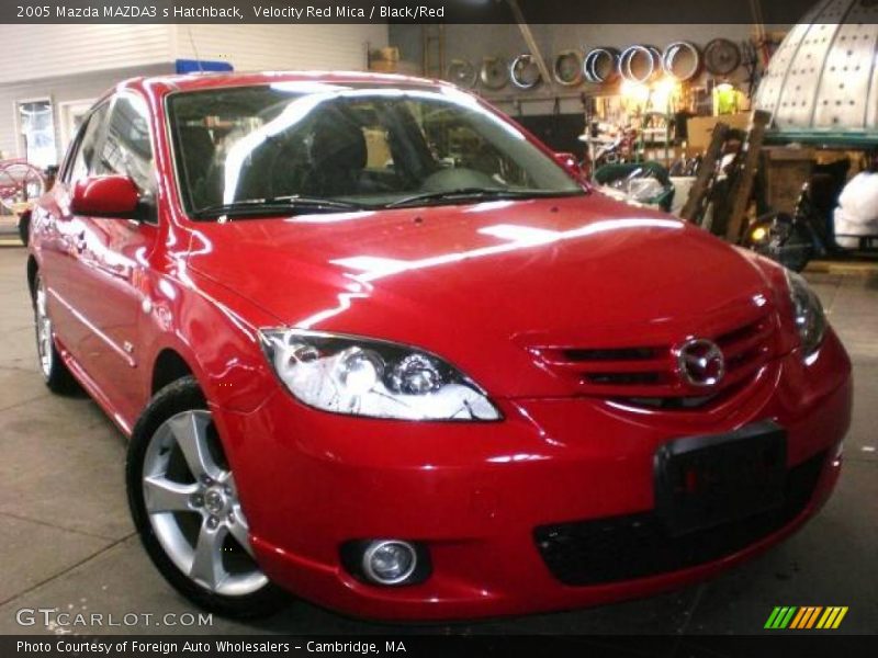 Velocity Red Mica / Black/Red 2005 Mazda MAZDA3 s Hatchback