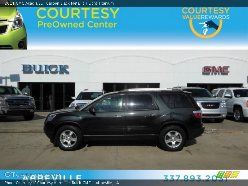 Carbon Black Metallic / Light Titanium 2011 GMC Acadia SL