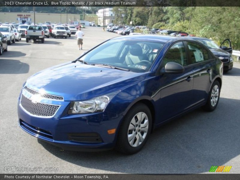 Blue Topaz Metallic / Jet Black/Medium Titanium 2013 Chevrolet Cruze LS