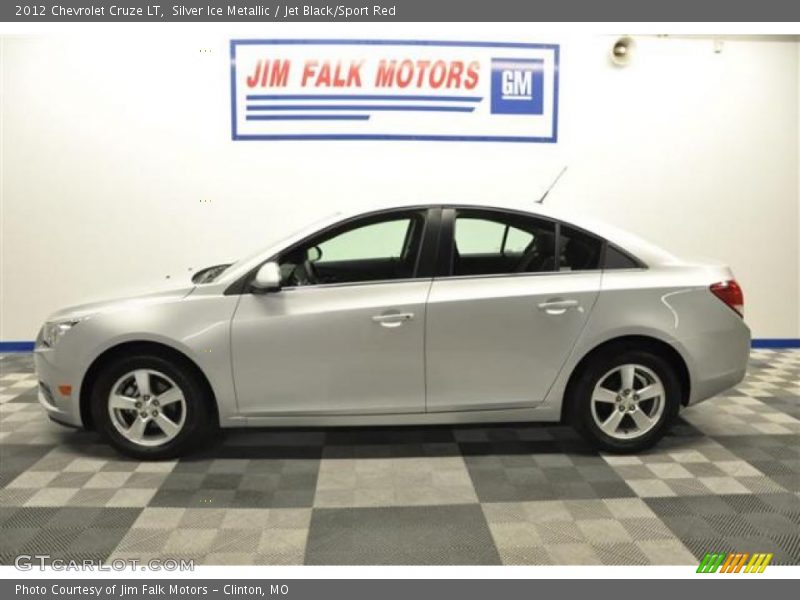 Silver Ice Metallic / Jet Black/Sport Red 2012 Chevrolet Cruze LT