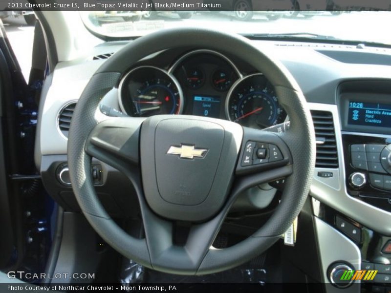 Blue Topaz Metallic / Jet Black/Medium Titanium 2013 Chevrolet Cruze LS