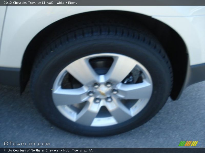 White / Ebony 2012 Chevrolet Traverse LT AWD
