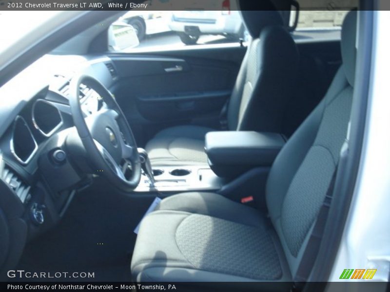 White / Ebony 2012 Chevrolet Traverse LT AWD