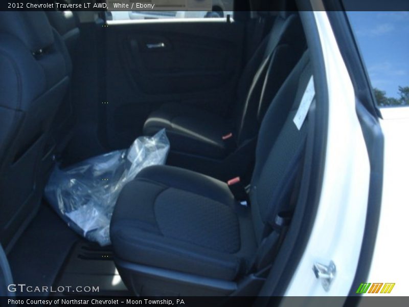 White / Ebony 2012 Chevrolet Traverse LT AWD