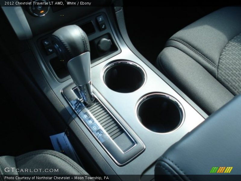 White / Ebony 2012 Chevrolet Traverse LT AWD