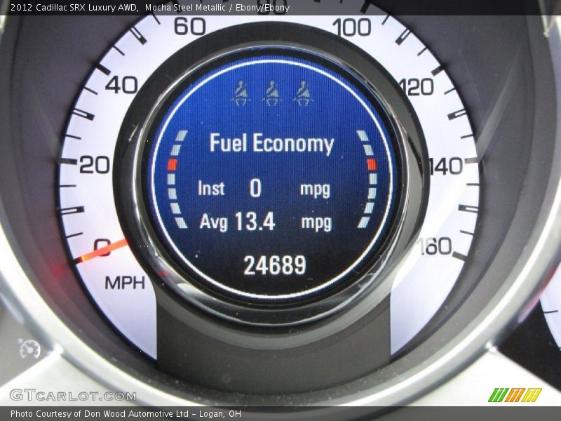 Mocha Steel Metallic / Ebony/Ebony 2012 Cadillac SRX Luxury AWD