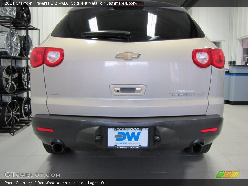 Gold Mist Metallic / Cashmere/Ebony 2011 Chevrolet Traverse LTZ AWD