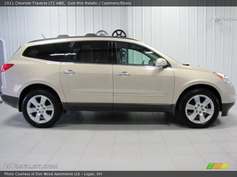 Gold Mist Metallic / Cashmere/Ebony 2011 Chevrolet Traverse LTZ AWD