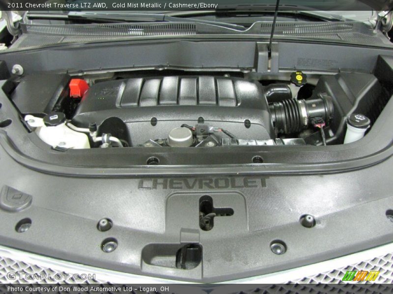 Gold Mist Metallic / Cashmere/Ebony 2011 Chevrolet Traverse LTZ AWD