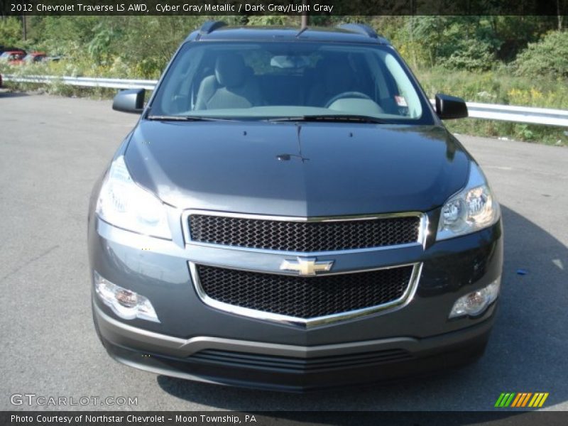 Cyber Gray Metallic / Dark Gray/Light Gray 2012 Chevrolet Traverse LS AWD