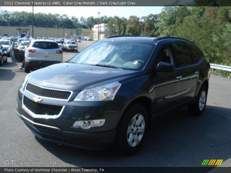 Cyber Gray Metallic / Dark Gray/Light Gray 2012 Chevrolet Traverse LS AWD