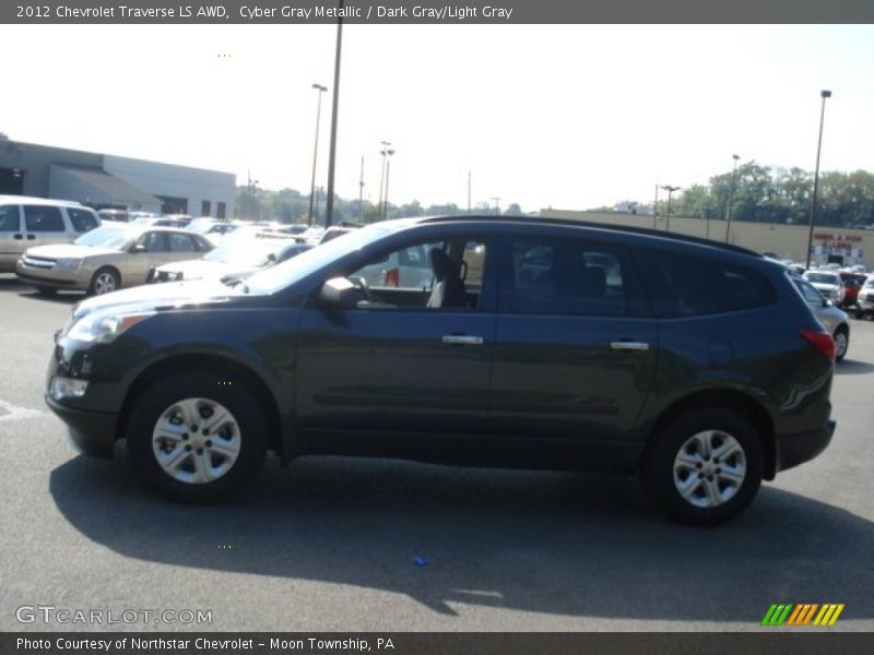 Cyber Gray Metallic / Dark Gray/Light Gray 2012 Chevrolet Traverse LS AWD