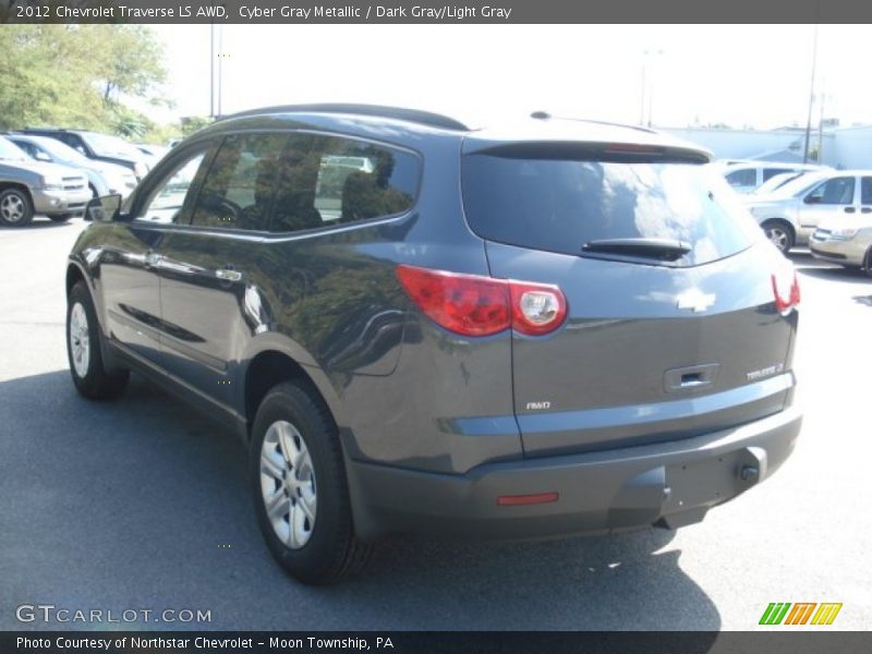 Cyber Gray Metallic / Dark Gray/Light Gray 2012 Chevrolet Traverse LS AWD