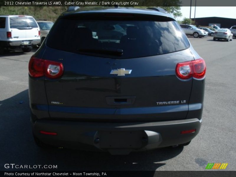 Cyber Gray Metallic / Dark Gray/Light Gray 2012 Chevrolet Traverse LS AWD
