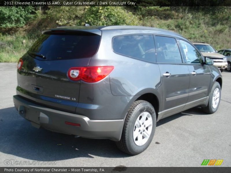 Cyber Gray Metallic / Dark Gray/Light Gray 2012 Chevrolet Traverse LS AWD