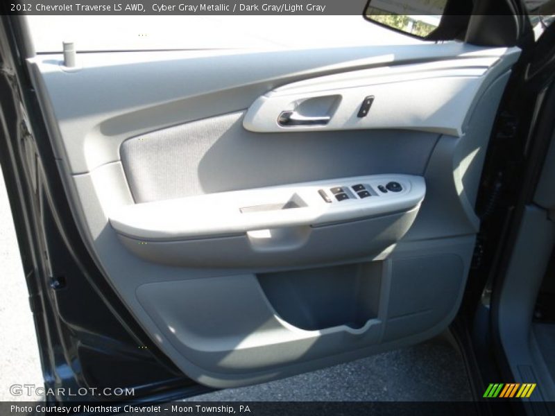 Cyber Gray Metallic / Dark Gray/Light Gray 2012 Chevrolet Traverse LS AWD