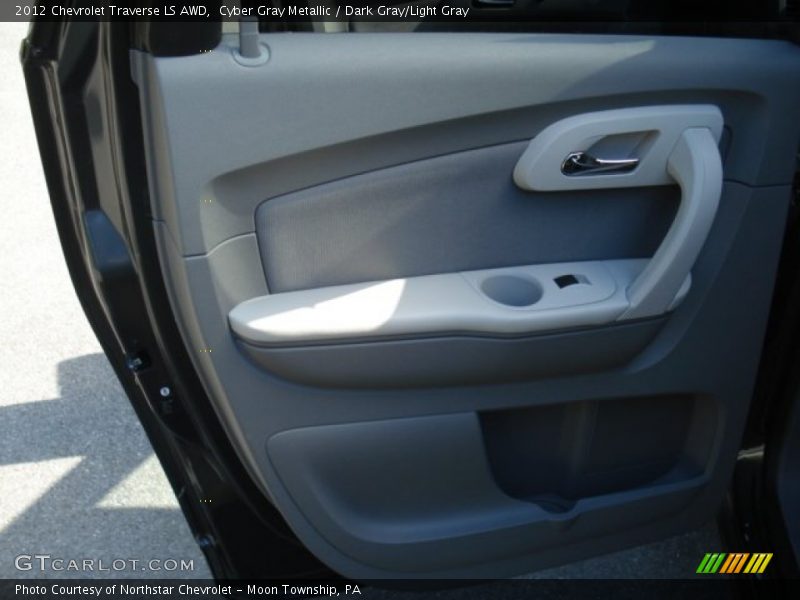 Cyber Gray Metallic / Dark Gray/Light Gray 2012 Chevrolet Traverse LS AWD
