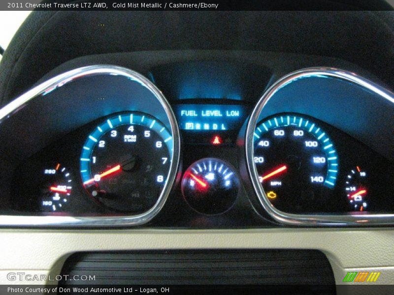 Gold Mist Metallic / Cashmere/Ebony 2011 Chevrolet Traverse LTZ AWD