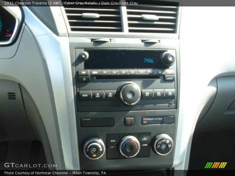 Cyber Gray Metallic / Dark Gray/Light Gray 2012 Chevrolet Traverse LS AWD