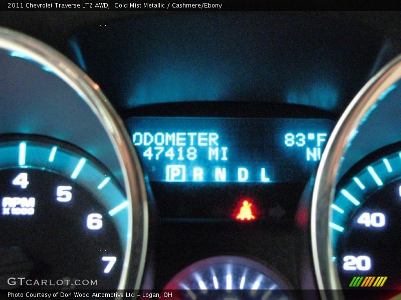 Gold Mist Metallic / Cashmere/Ebony 2011 Chevrolet Traverse LTZ AWD