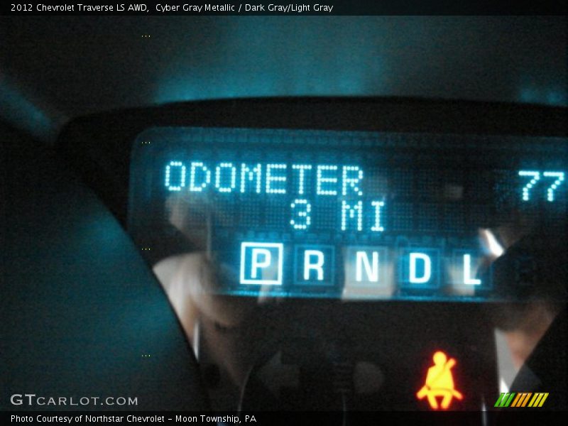 Cyber Gray Metallic / Dark Gray/Light Gray 2012 Chevrolet Traverse LS AWD