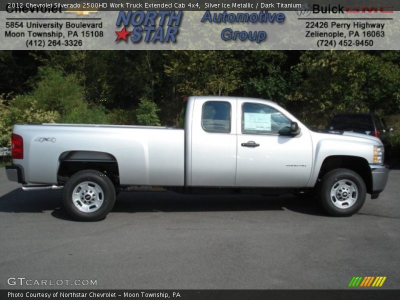 Silver Ice Metallic / Dark Titanium 2012 Chevrolet Silverado 2500HD Work Truck Extended Cab 4x4