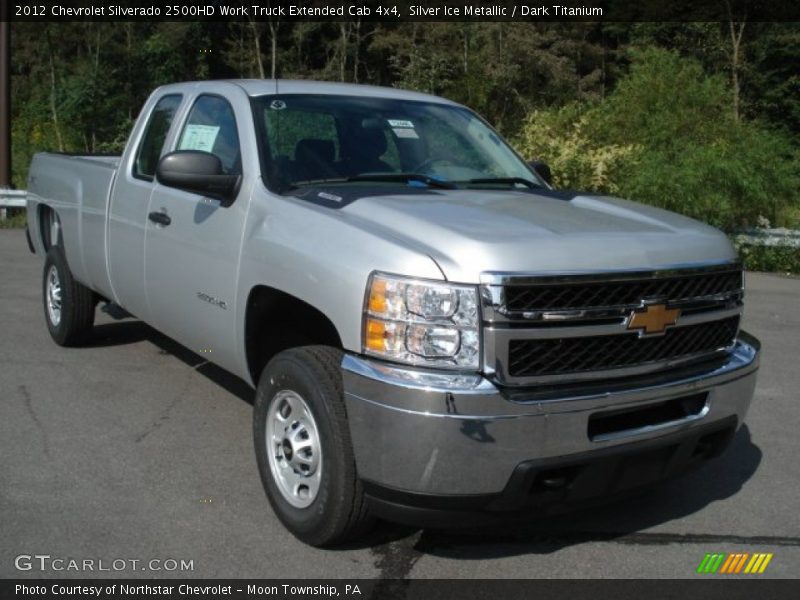 Silver Ice Metallic / Dark Titanium 2012 Chevrolet Silverado 2500HD Work Truck Extended Cab 4x4