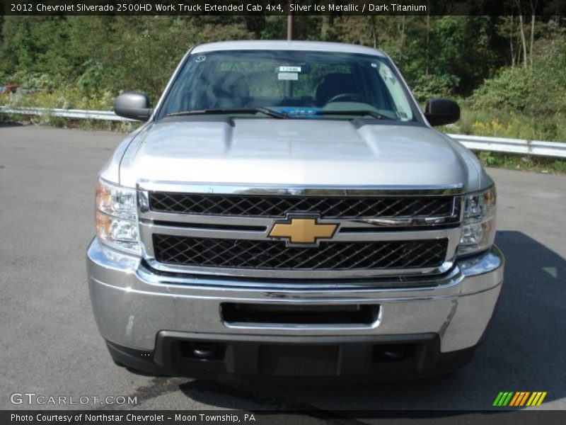 Silver Ice Metallic / Dark Titanium 2012 Chevrolet Silverado 2500HD Work Truck Extended Cab 4x4