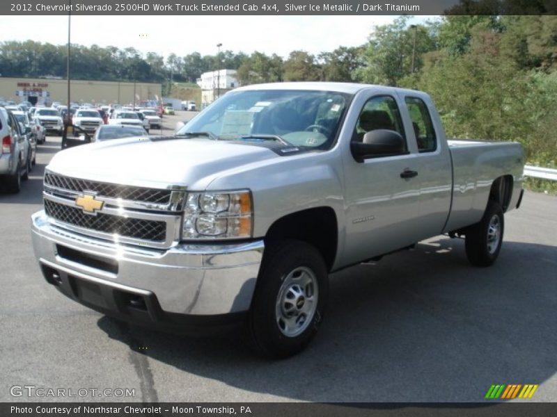 Silver Ice Metallic / Dark Titanium 2012 Chevrolet Silverado 2500HD Work Truck Extended Cab 4x4