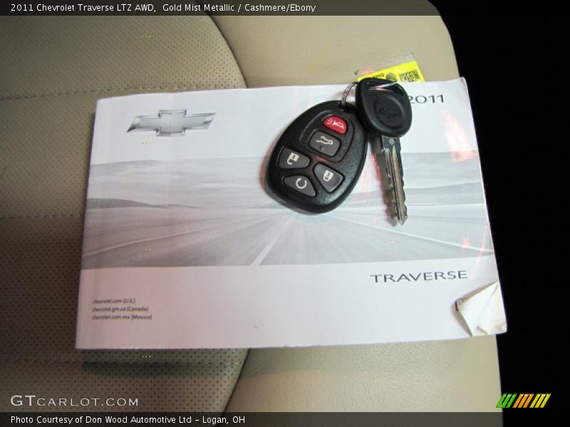 Gold Mist Metallic / Cashmere/Ebony 2011 Chevrolet Traverse LTZ AWD