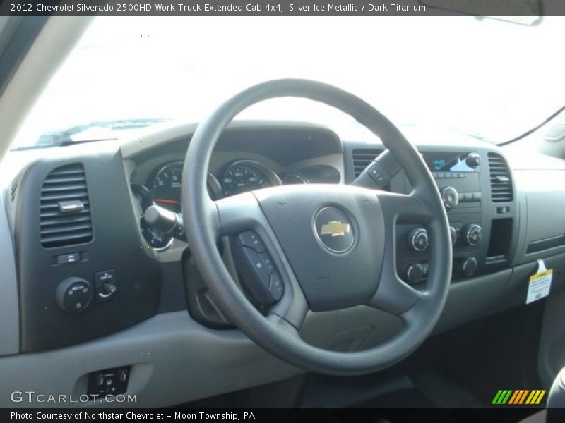 Silver Ice Metallic / Dark Titanium 2012 Chevrolet Silverado 2500HD Work Truck Extended Cab 4x4