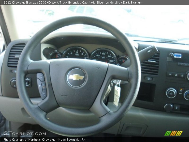 Silver Ice Metallic / Dark Titanium 2012 Chevrolet Silverado 2500HD Work Truck Extended Cab 4x4
