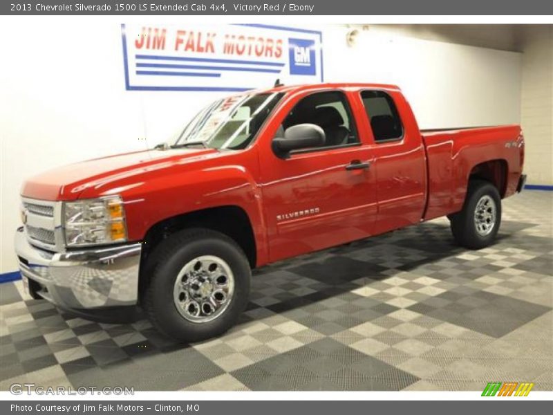 Victory Red / Ebony 2013 Chevrolet Silverado 1500 LS Extended Cab 4x4