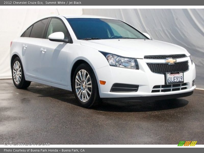 Summit White / Jet Black 2012 Chevrolet Cruze Eco