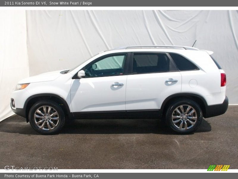 Snow White Pearl / Beige 2011 Kia Sorento EX V6