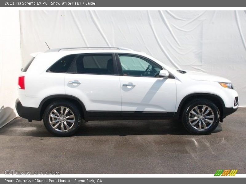 Snow White Pearl / Beige 2011 Kia Sorento EX V6
