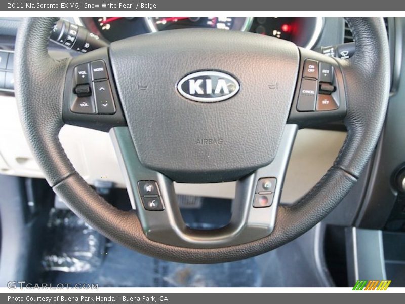 Snow White Pearl / Beige 2011 Kia Sorento EX V6