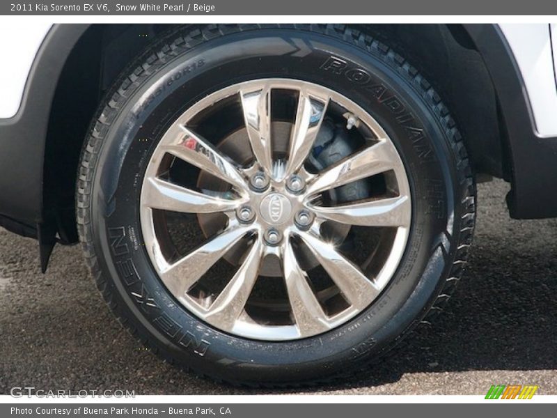 Snow White Pearl / Beige 2011 Kia Sorento EX V6