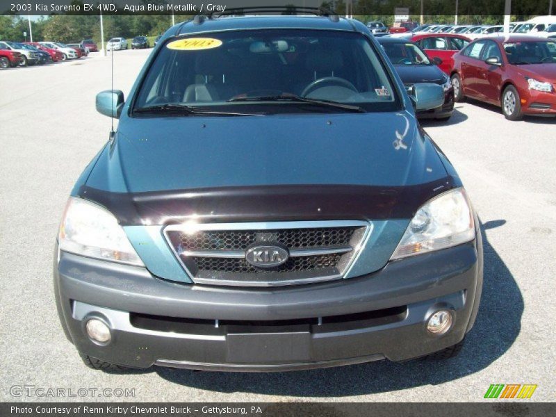 Aqua Blue Metallic / Gray 2003 Kia Sorento EX 4WD