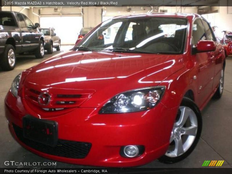 Velocity Red Mica / Black/Red 2005 Mazda MAZDA3 s Hatchback